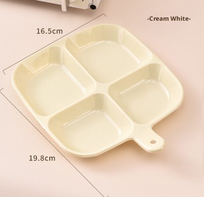 Divided side dish-gray-1 piece