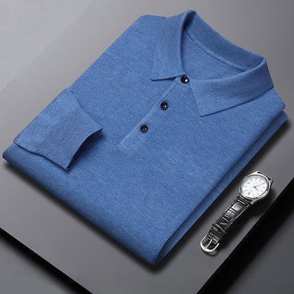 Winter Men's Polo-Neck Knitted Sweater