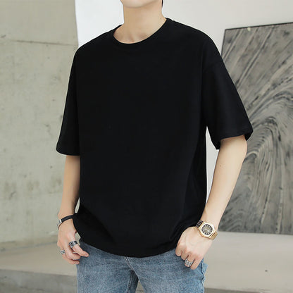 Men's Solid Color Short-sleeved T-shirt