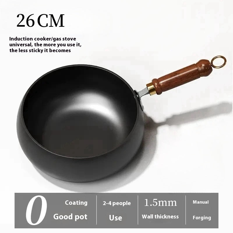 Household Hand-forged Uncoated Big Belly Pot