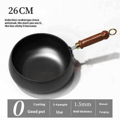 Household Hand-forged Uncoated Big Belly Pot