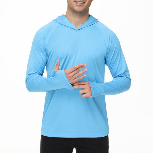Hooded Sun-proof Top Households UV Quick-drying Shirt Long Sleeve