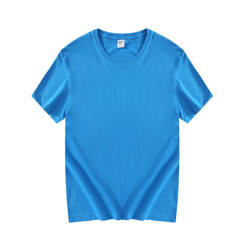 Plus Size Short-sleeved T-shirt Men's Round Neck Solid Color