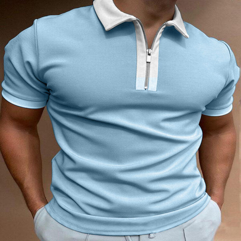 Men's T-Shirt Top With Zipper