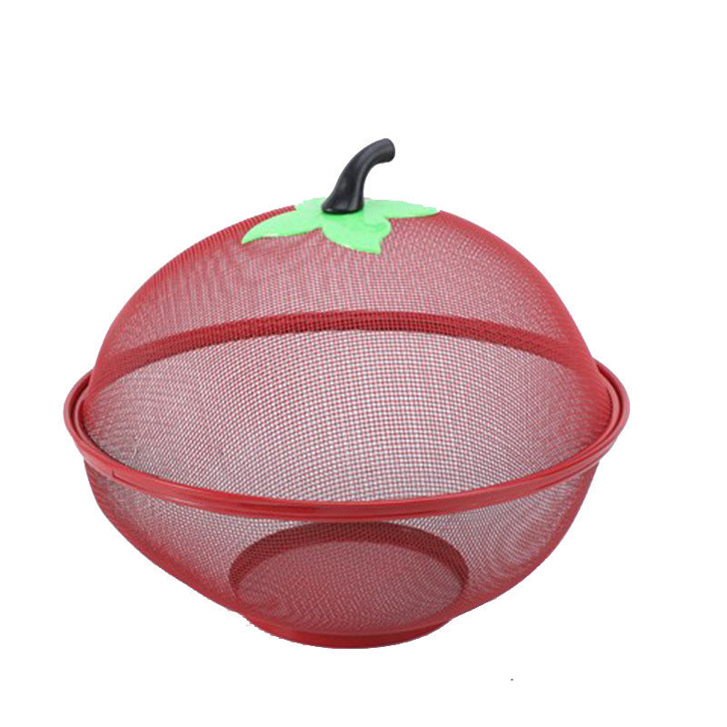 Wrought Iron Plastic Spraying Kitchen Basin Fruit Basket Vegetable Cover