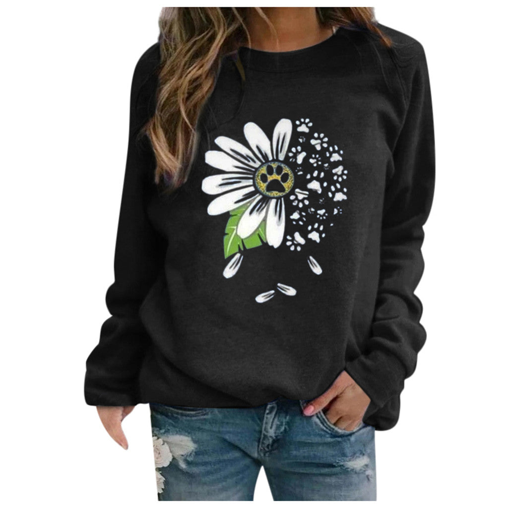 Long sleeve printed sweatshirt