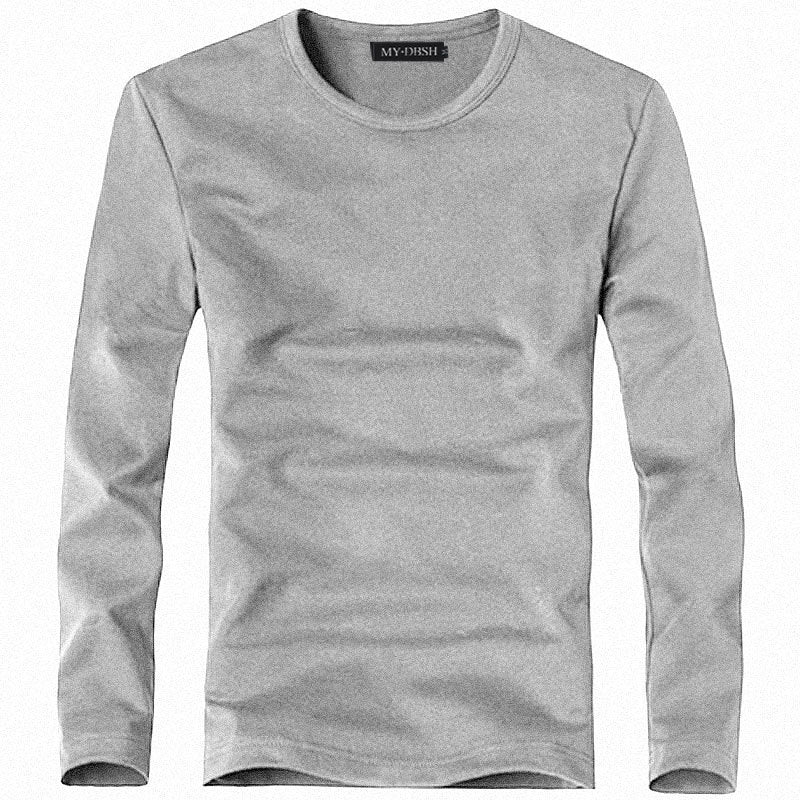 Men's Solid Color Slim T-Shirt Spring Autumn