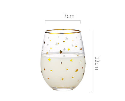 Simple Star Glass Cup Nordic Transparent Water Cup