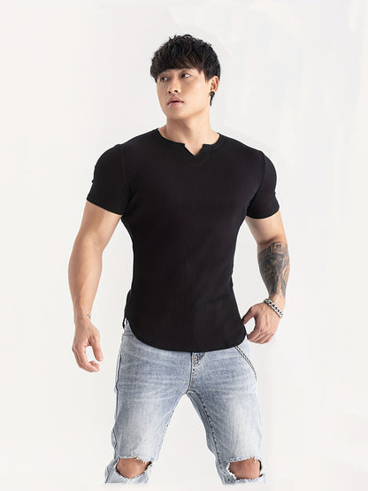 Quick-drying Striped Thin Fashion Slim-fit Short Sleeve