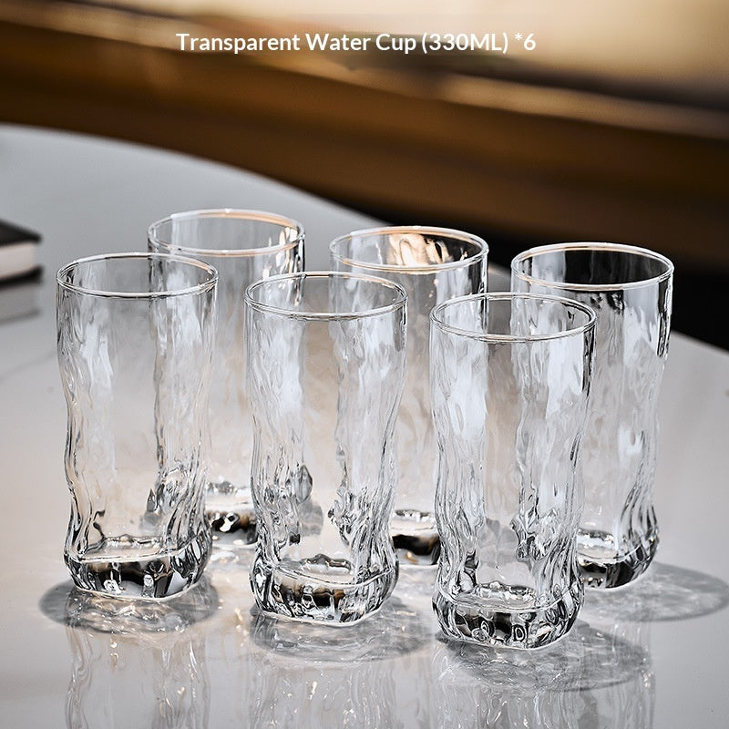 Premium Twisted Glass Drinking Heat-resistant Tea Guest-serving Cup Set