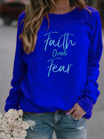 Autumn Printed Sweaters Ladies' Blouses