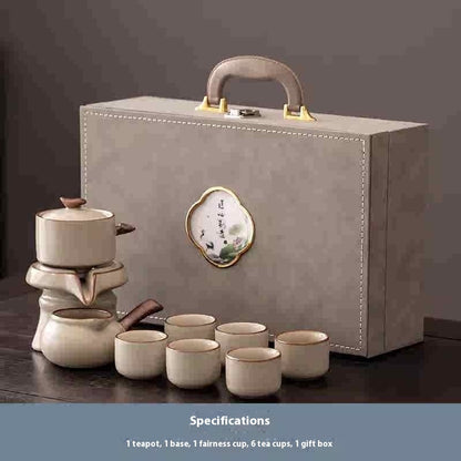 Beige Ru Ware Xi Shi Pot Kung Fu Tea Set
