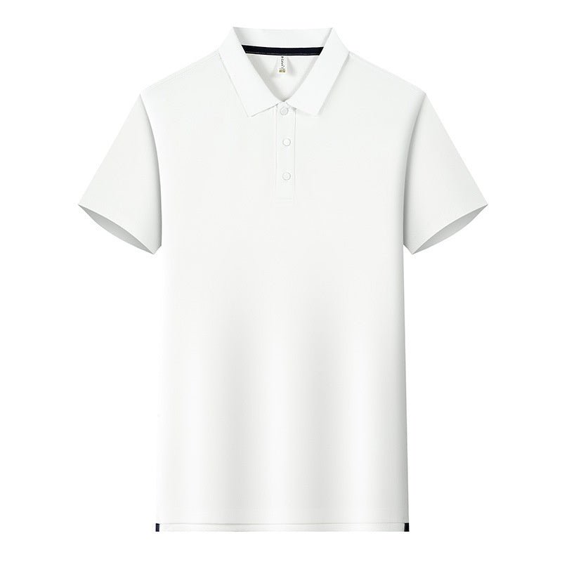 190g Tianshu Cotton Split Solid Color Polo Shirt