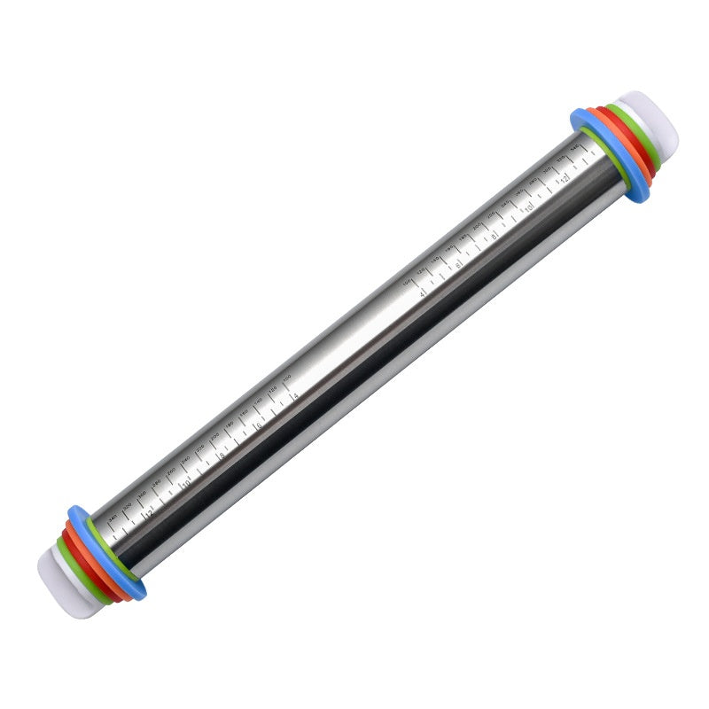 Stainless Steel Adjustable Thickness Kitchen Tools Rolling Pin