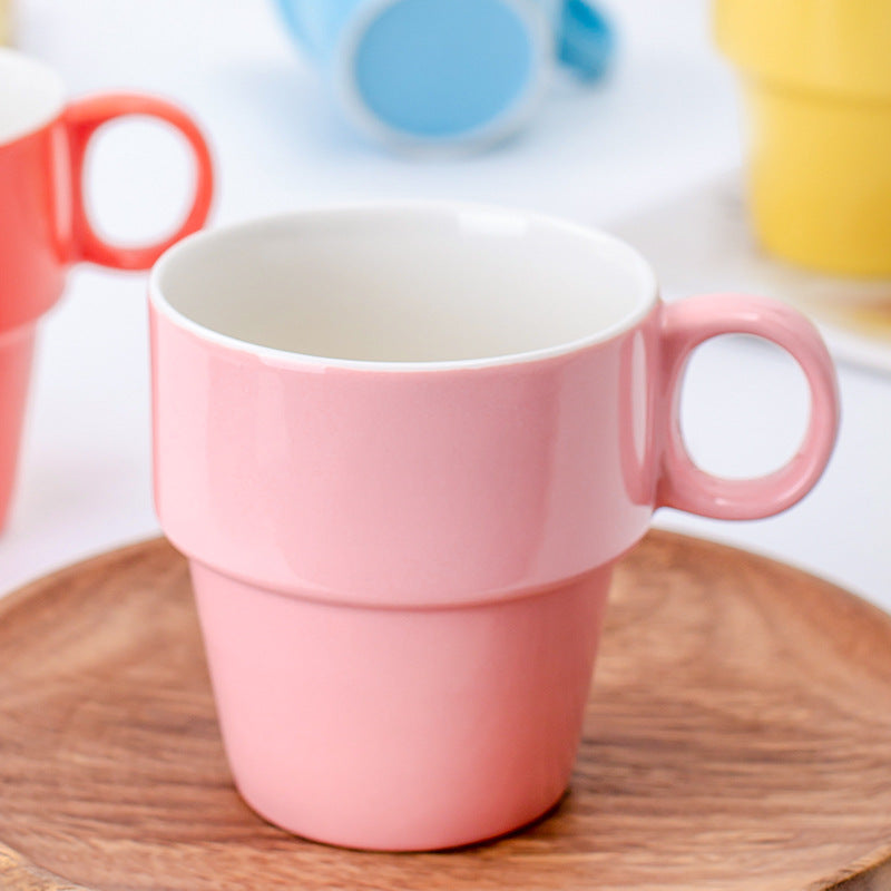 Household Convenient Storage Stacked Ceramic Cups