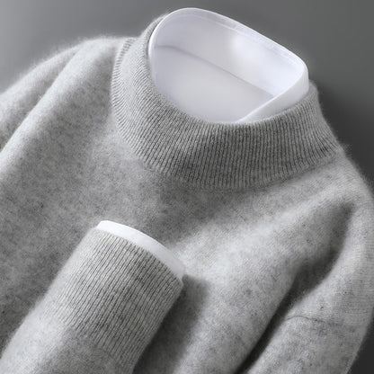 Men's Casual Loose-Fitting Cashmere Base-Layer Sweater