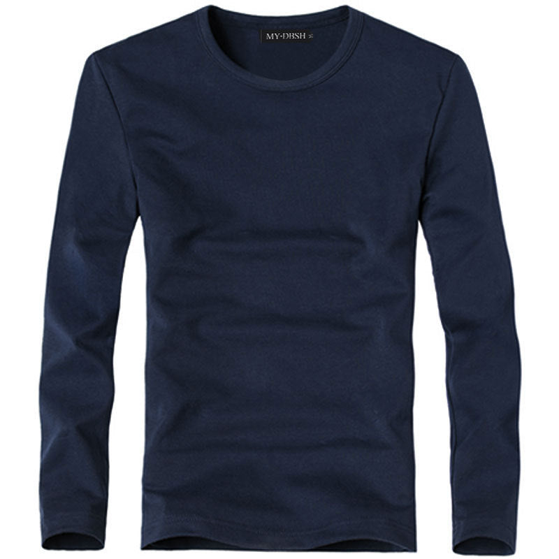 Men's Solid Color Slim T-Shirt Spring Autumn