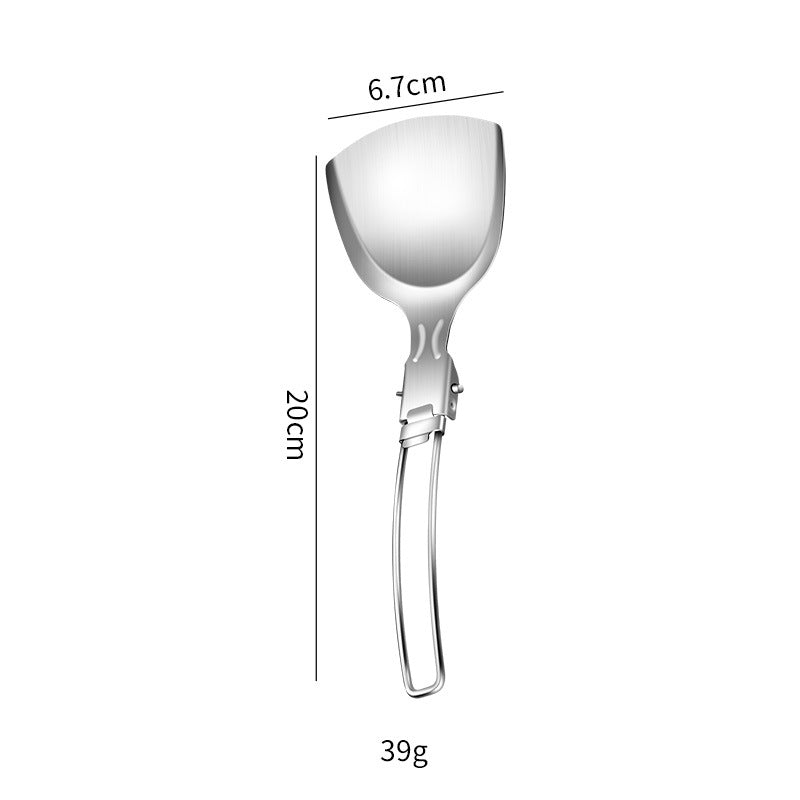 Portable Folding Spoon With Stainless Steel Kitchen Utensils