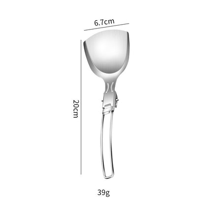 Portable Folding Spoon With Stainless Steel Kitchen Utensils