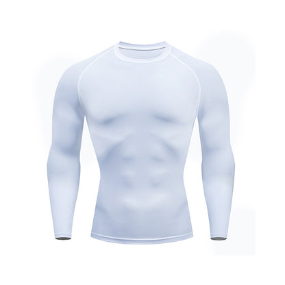 Workout Top Outdoor Sports High Elastic Cycling Training Breathable Tight Colorful Long Sleeve