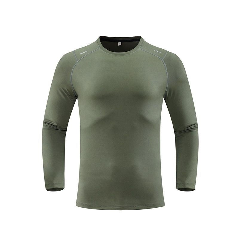 Mens Long-sleeve Athletic Compression Sweat-wicking Top