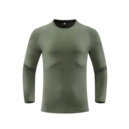 Mens Long-sleeve Athletic Compression Sweat-wicking Top