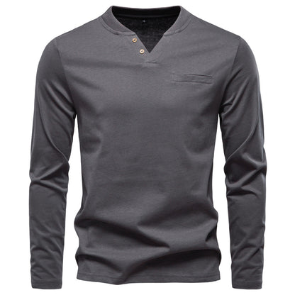Mens V Neck Slim Fit Base Layer Shirt