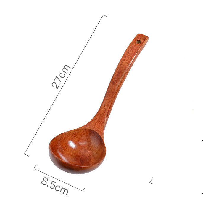 Wooden Soup Spoon With Curved Handle For Household Kitchenware