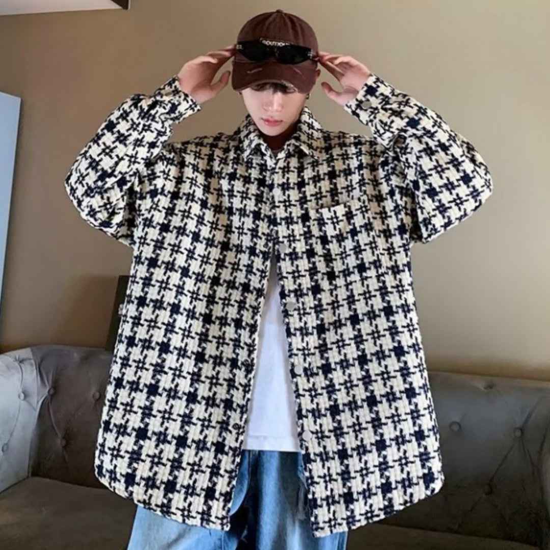 Lapel Men's Loose Casual Plus Size Jacket Coat