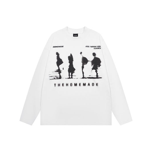 American Street Fashion Printed Long Sleeve T-shirt