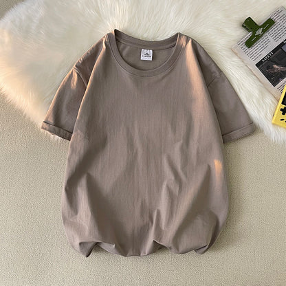 Loose Plus Size Solid Color T-shirt Top