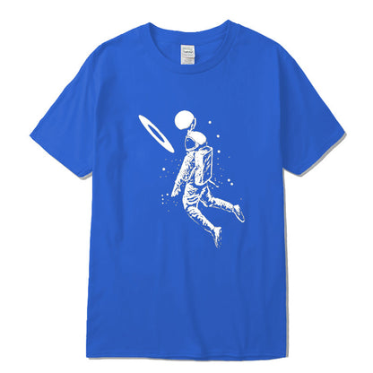 Short Sleeve Top T-Shirt Spaceman Print