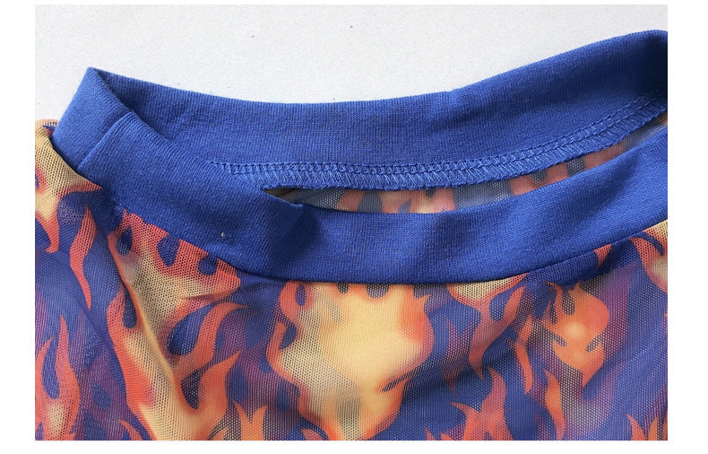 Fireproof perspective T-shirt mesh