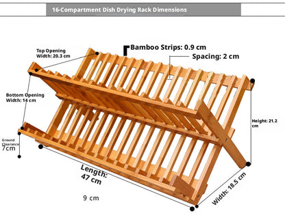 Draining bowl rack-16 compartments-1 pack-Boxed