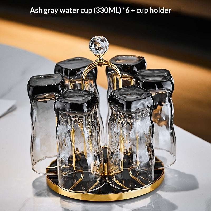 Premium Twisted Glass Drinking Heat-resistant Tea Guest-serving Cup Set