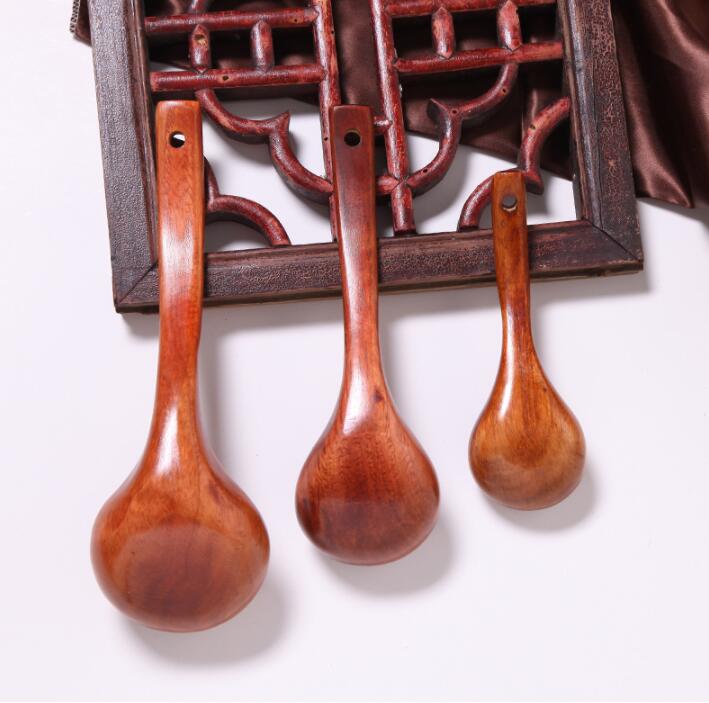 Wooden Soup Spoon With Curved Handle For Household Kitchenware