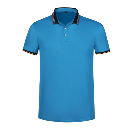 Rainbow Striped POLO Lapel Short Sleeve Men