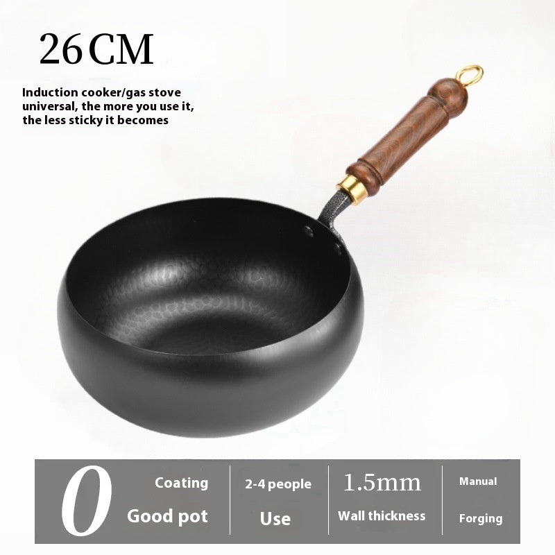 Household Hand-forged Uncoated Big Belly Pot