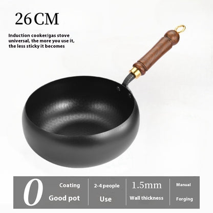 Household Hand-forged Uncoated Big Belly Pot