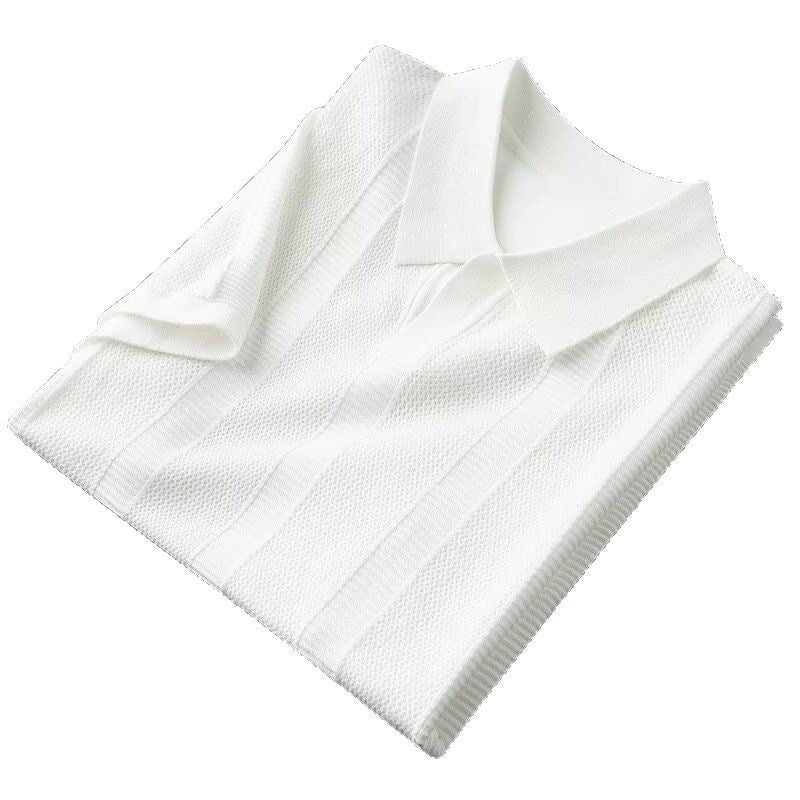 Men's Ice Silk Solid Color Short-Sleeve Top