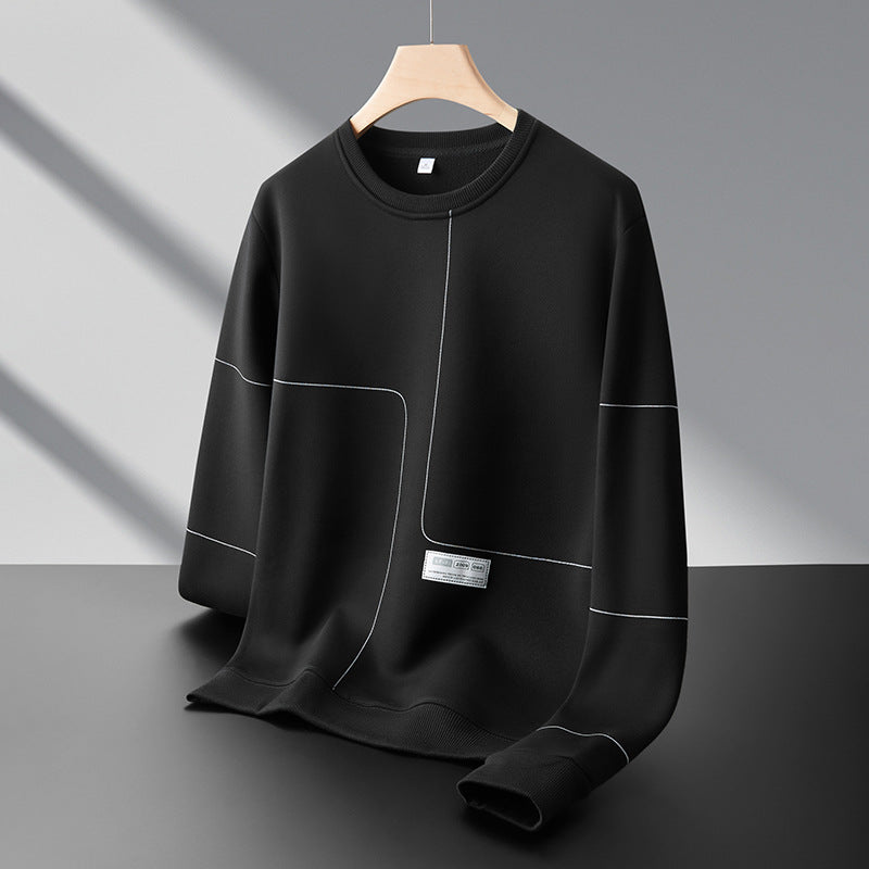 Men's Loose Round Neck Casual Versatile Pullover Sweatshirt