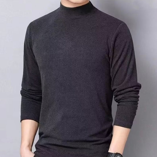 Autumn And Winter Half-high Collar Keep Warm Pure Color Inner Wear Men