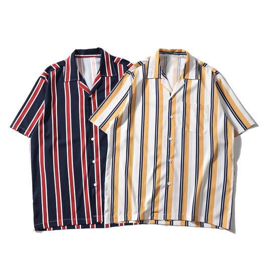 Hawaiian Beach Short-sleeved Loose Retro Shirt