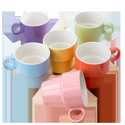 Household Convenient Storage Stacked Ceramic Cups