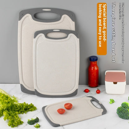 Wheat Straw Cutting Board Double-sided Cutting Board Three-piece Cutting Board
