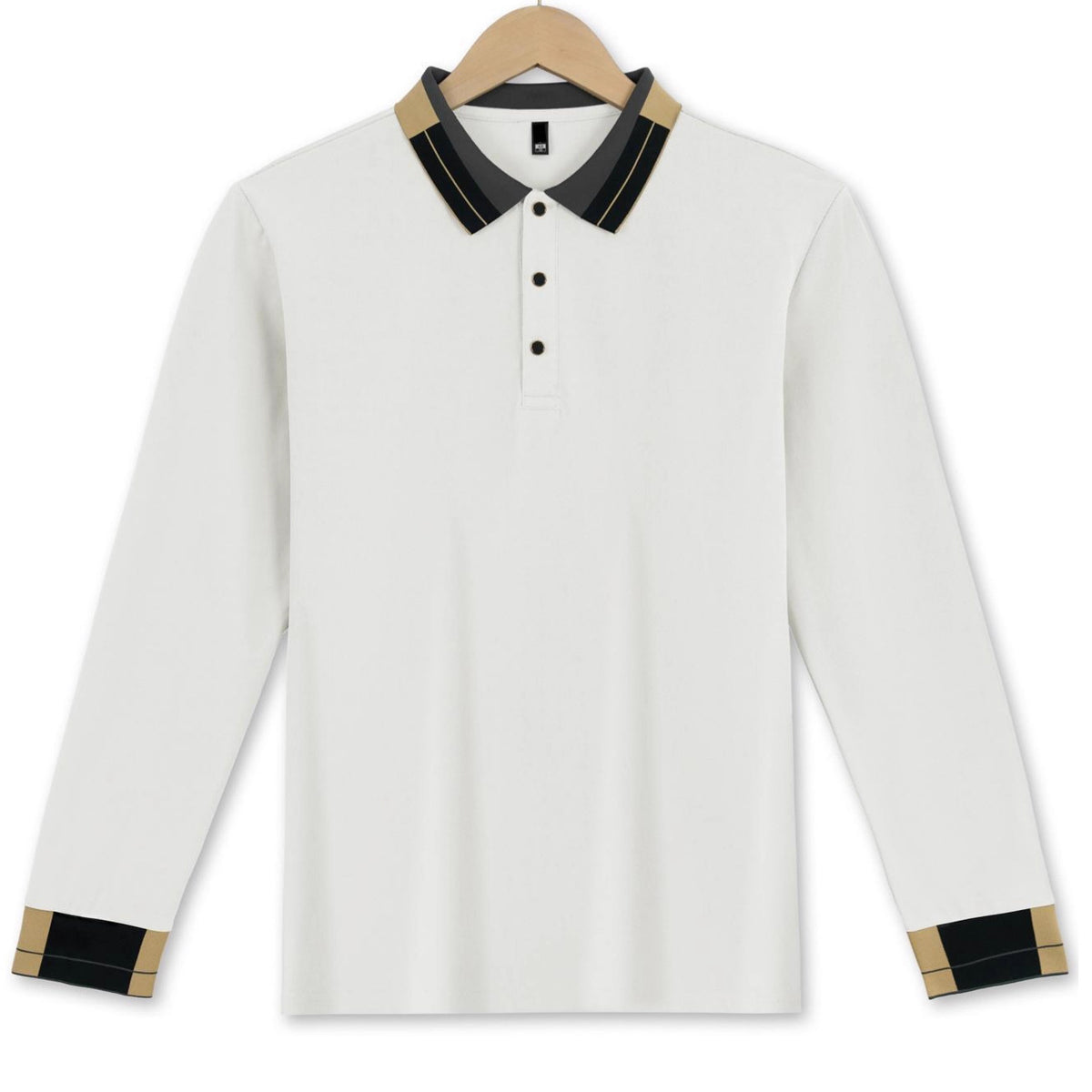 Long Sleeve Lapel Men's Solid Color Button Casual Business