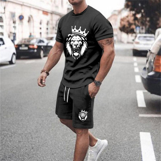 Cartoon 3D Printed Men's T-shirt Sports And Leisure Suit