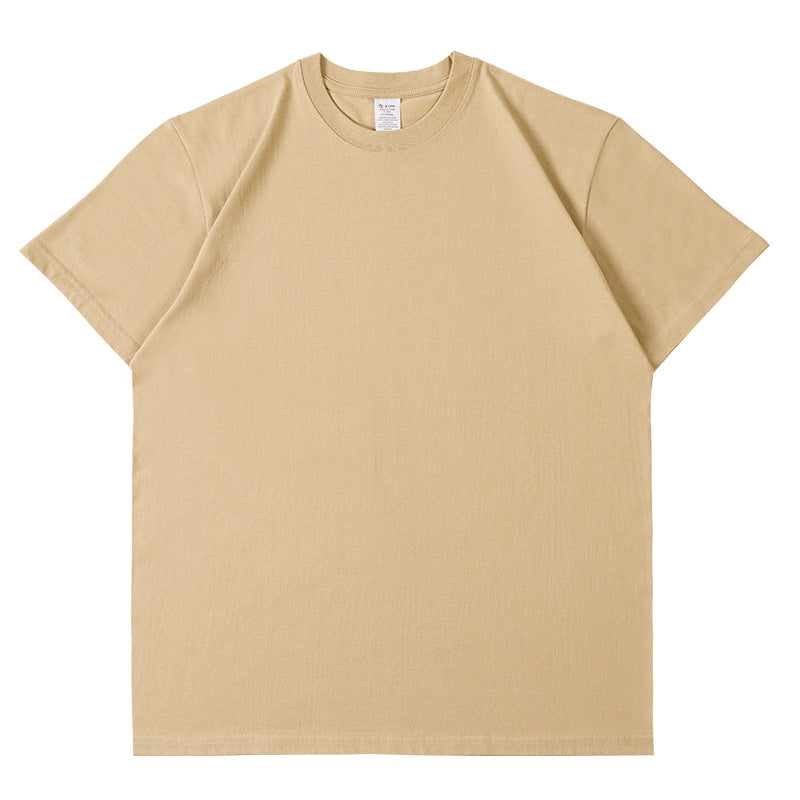 Pure Cotton Short Sleeve Solid Color Fashion Brand Loose Half Sleeve Blank T-shirt