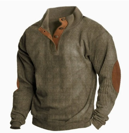 Men's Casual Printed Pullover Sweatshirt Knitwear