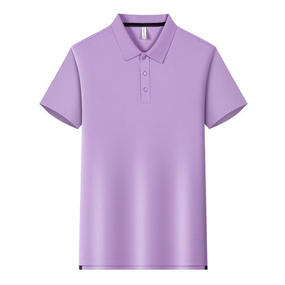 190g Tianshu Cotton Split Solid Color Polo Shirt